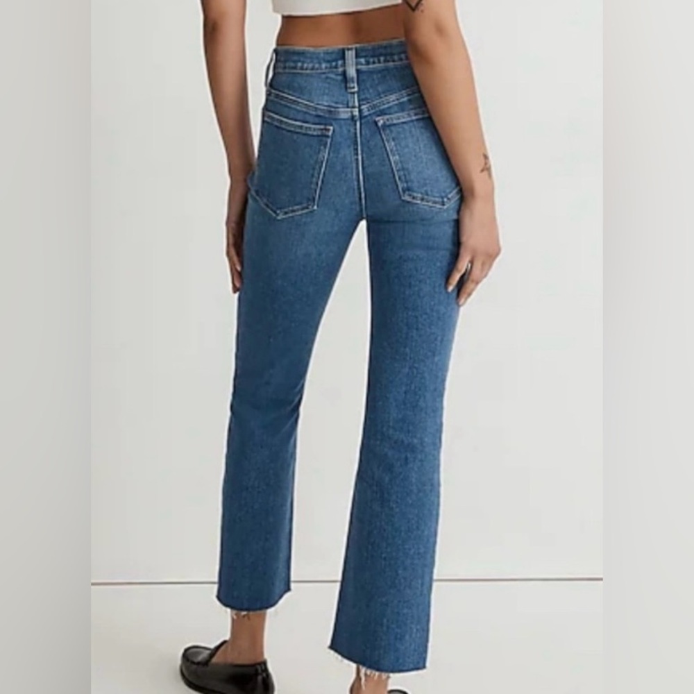 Madewell Jeans Mid-Rise Kick Out Flare Ankle Boho Cherryville Size 30 - Picture 2 of 11
